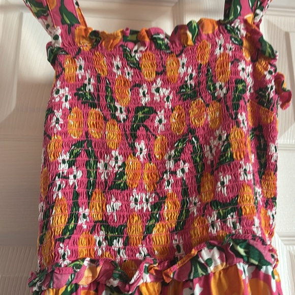 Draper James Taylor Smocked Dress In Orange Blossom - Picture 5 of 5